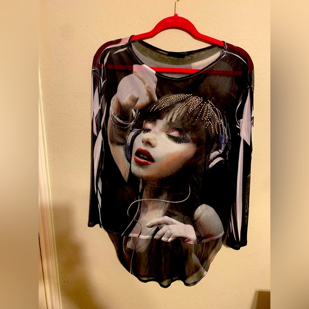 Rockstar sheer blouse